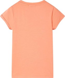 vidaXL Koszulka dziecięca z kreskówkowym motywem, brzoskwiniowa, 128 2