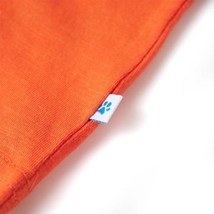 vidaXL Koszulka dziecięca z krótkimi rękawami, ciemnopomarańczowa, 128 5