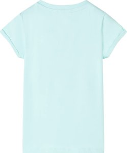 vidaXL Koszulka dziecięca z krótkimi rękawami, jasny błękit, 128 2