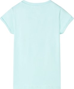 vidaXL Koszulka dziecięca z krótkimi rękawami, jasny błękit, 140 2
