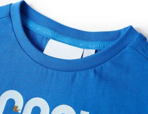 vidaXL Koszulka dziecięca z krótkimi rękawami, samochody, niebieska, 104 3