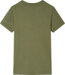 vidaXL Koszulka dziecięca z lwem, khaki, 104 2