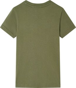 vidaXL Koszulka dziecięca z lwem, khaki, 140 2