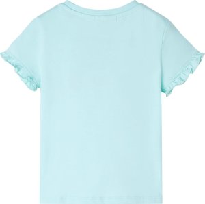 vidaXL Koszulka dziecięca z nadrukiem jednorożca, jasnoniebieska, 104 2