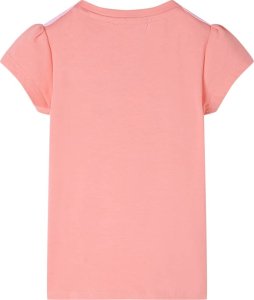 vidaXL Koszulka dziecięca z nadrukiem tęczy, koralowa, 104 2