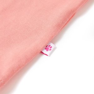 vidaXL Koszulka dziecięca z nadrukiem tęczy, koralowa, 104 5