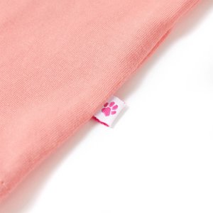 vidaXL Koszulka dziecięca z nadrukiem tęczy, koralowa, 116 5