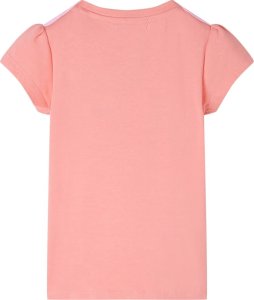 vidaXL Koszulka dziecięca z nadrukiem tęczy, koralowa, 140 2