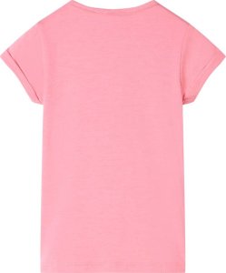 vidaXL Koszulka dziecięca z żółwiem, jaskraworóżowa, 92 2