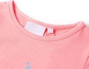 vidaXL Koszulka dziecięca z żółwiem, jaskraworóżowa, 92 3