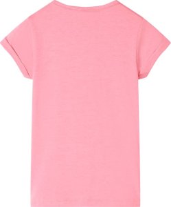 vidaXL Koszulka dziecięca z żółwiem, jaskraworóżowa, 140 2
