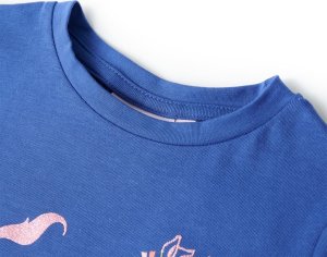 vidaXL Koszulka dziecięca, kobaltowy błękit, 128 3