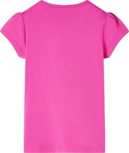 vidaXL Koszulka dziecięca, półrękawki, cekinowy motyl, ciemny róż, 104 2