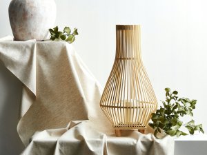 Beliani Lampion drewniany 58 cm jasny LEYTE 5