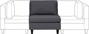 Beliani Moduł 1-osobowy ciemnoszary UNSTAD 2