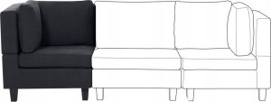 Beliani Moduł narożny czarny UNSTAD 2