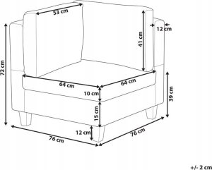 Beliani Moduł narożny biały UNSTAD 3
