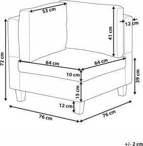 Beliani Moduł narożny biały UNSTAD 10