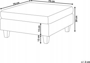 Beliani Otomana ciemnozielona UNSTAD 6