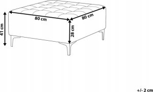 Beliani Otomana fioletowa ABERDEEN II 5