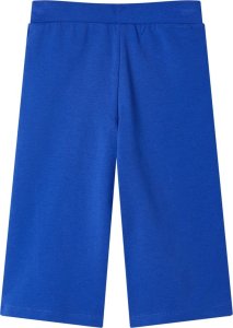 vidaXL Spodnie dziecięce z szerokimi nogawkami, kobaltowe, 140 2