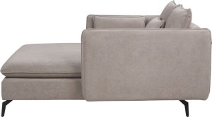 Beliani Szezlong brązowoszary CHARMES 4