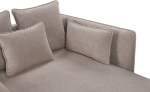 Beliani Szezlong brązowoszary CHARMES 8