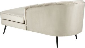 Beliani Szezlong welurowy lewostronny beżowy ALLIER 4