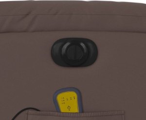 vidaXL Rozkładany fotel masujący, elektryczny, brązowy, sztuczna skóra 11