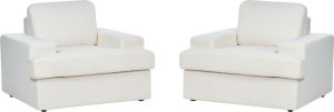 Beliani Zestaw 2 foteli boucle biały ALLA 12