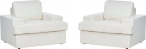 Beliani Zestaw 2 foteli boucle biały ALLA 2