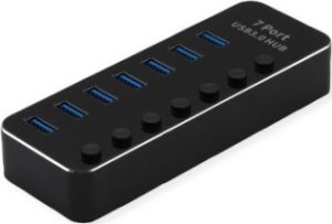 HUB USB TRITON Koncentrator USB 3.2 Gen 1 do notebooków ROLINE, 7 portów z możliwością indywidualnego przełączania 1