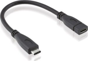 Kabel USB Roline Kabel ROLINE USB 3.2 Gen 2, C-C, M/F, czarny, 0,15 m 1