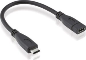 Adapter USB Roline Kabel ROLINE USB 3.2 Gen 2, C-C, M/F, czarny, 0,15 m 1