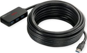 HUB USB TRITON ROLINE 4-portowy koncentrator USB 3.2 Gen 1 z repeaterem, czarny, 10 m 1