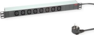 Kabel zasilający TRITON Listwa zasilająca ROLINE 19 8-drożna C13 + wtyczka z uziemieniem, aluminiowa, 2 m 1