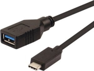 Kabel USB TRITON USB-C - USB-A 0.15 m Czarny (11.02.9030) 1