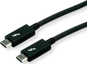 Kabel USB TRITON Kabel ROLINE Thunderbolt 3, 20G, 5A, M/M, czarny, 1 m 1