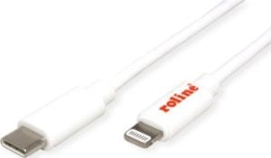 Kabel USB TRITON ROLINE Kabel USB typu C do synchronizacji i ładowania urządzeń Apple ze złączem Lightning, biały, 1 m 1