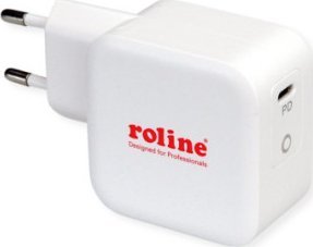 Adapter USB Roline Ładowarka USB ROLINE z wtyczką Euro, 1x USB typu C, PD, 61W 1