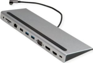 HUB USB TRITON VALUE USB 3.2 Gen 2 Type C Multiport Docking Station, 4K HDMI/DP, VGA, USB, Kaartlezer, PD, LAN, Audio 1