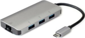 Adapter USB Roline ROLINE Konwerter USB typu C na Gigabit Ethernet + Hub 3x 1