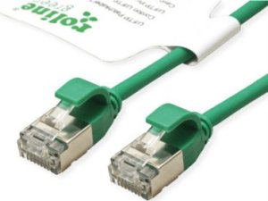 Roline ROLINE GREEN F/UTP DataCenter Patch Cord Cat.6A (Class EA), LSOH, bardzo cienki, zielony, 0,5 m 1