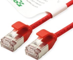 Roline ROLINE GREEN F/UTP DataCenter Patchkabel Cat.6A (Class EA), LSOH, extra dun, rood, 1,5 m 1