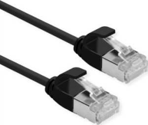 Roline ROLINE F/UTP DataCenter Patch Cable Cat.6A (Class EA), LSOH, bardzo cienki, czarny, 0,3 m 1