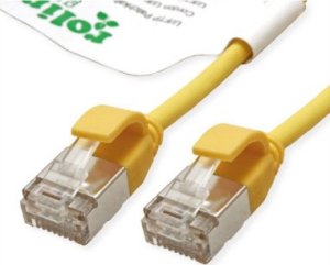 Roline ROLINE GREEN F/UTP DataCenter Patch Cord Cat.6A (Class EA), LSOH, bardzo cienki, żółty, 1 m 1