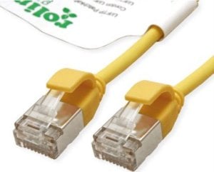 Roline ROLINE GREEN F/UTP DataCenter Patch Cord Cat.6A (Class EA), LSOH, bardzo cienki, żółty, 3 m 1