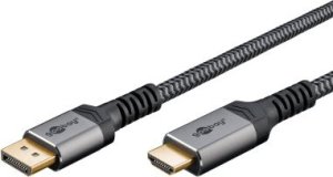 Kabel Goobay Kabel DisplayPort do HDMI, 5 m, Sharkskin Grey - Długość kabla 5 m 1