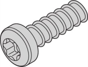 SCHROFF Śruba SCHROFF do głowicy cylindrów, Torx, M2,5 x 7,3 mm, samogwintująca, średnia ocynkowana 1