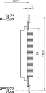 SCHROFF SCHROFF Z-rail dla złącza wtykowego DIN 41617, 31-pin, 84 hp 1